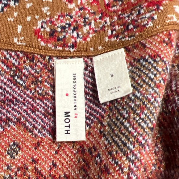 MOTH by Anthropologie Intarsia Blazer Cardigan Sweater - Picture 10 of 12